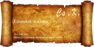 Csonka Kozma névjegykártya